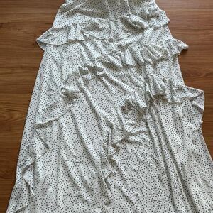 Luna Women's White and Cream Skirt